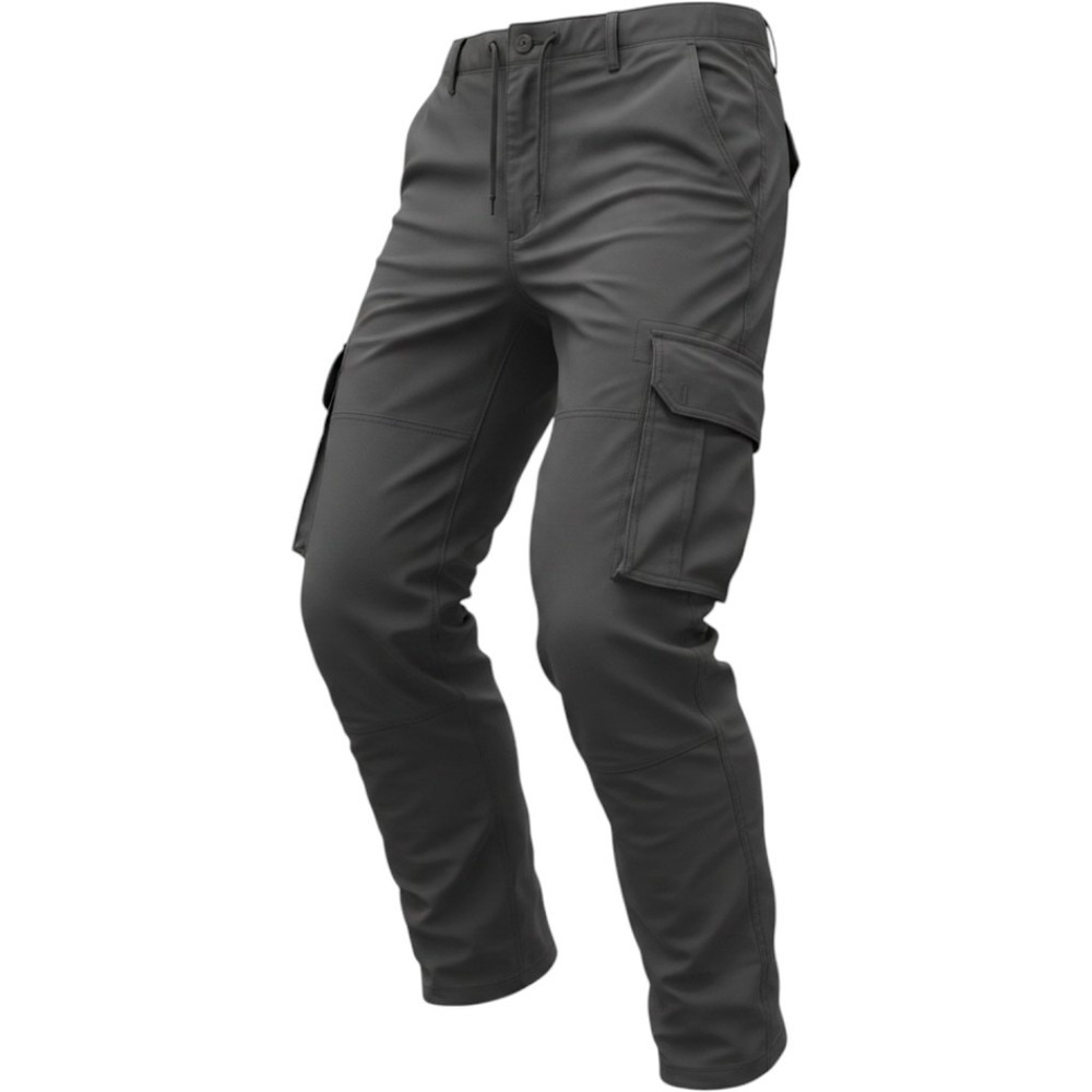 Unbranded Cargo Pants Mens Large Dark Gray Tactical Utility Drawstring Waist‎